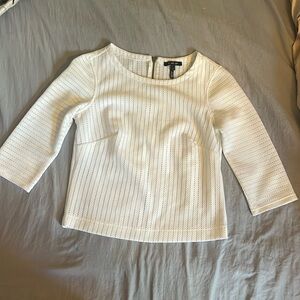 White business casual top. Only worn once. No stains.